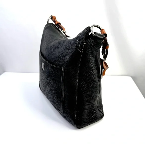 Coach Black Pebbled Leather Chelsea Turn Lock Hobo Y2K Vintage Shoulder Bag - Picture 7 of 13